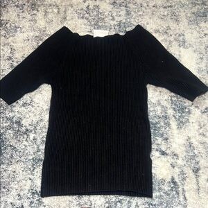 Off the shoulders Black Women's Sweater